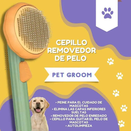 CEPILLO REMOVEDOR DE PELOS PARA TU MASCOTA: PETGROOM