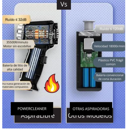 ASPIRADORA INALÁMBRICA POWERCLEANER 2 en 1 🤯